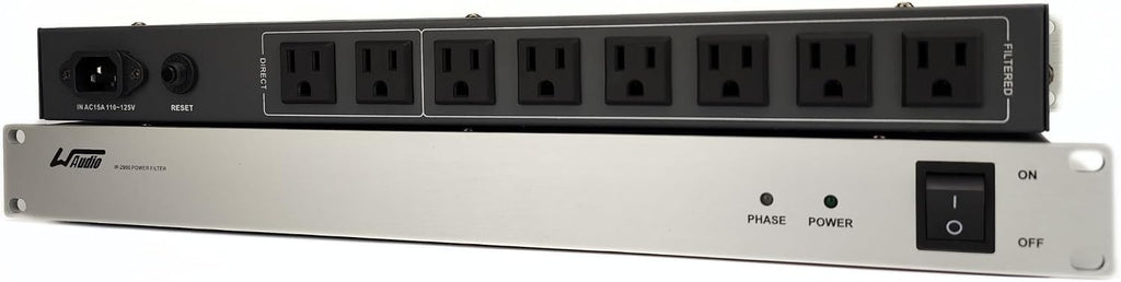 WAudio 1U Rackmount Power Conditioner - AC Noise Power Filter, Mains Purifier with Surge Protection (Silver)