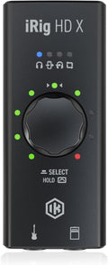 IK Multimedia iRig HD X Guitar Audio Interface - 96 kHz Music Recording, 24-bit, For iPhone, iPad, Mac, iOS, And PC With Lightning Cable, USB-C, Guitar Accessories, Recording Studio Equipment