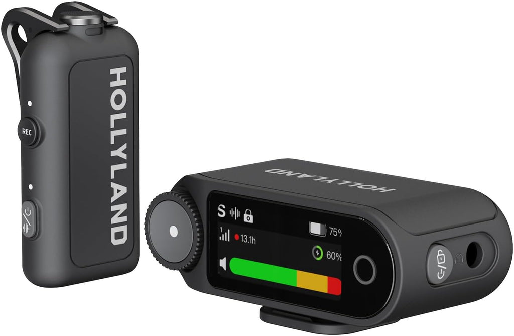 Hollyland Lark MAX 2 Wireless Microphone for iPhone/Camera/Android, AI Noise Cancelling, 32-bit Full-Chain Audio, 1115ft (340m) Range, Vlog, Streaming (1 TX + 1 Camera RX)