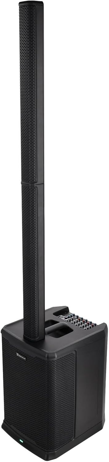 Rockville Titan MIX12A 3200W Peak 12-Inch Powered Column Array PA System with Subwoofer, 8-Channel Mixer, Bluetooth Audio, DSP, Travel Bags