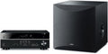 YAMAHA RX-V385 5.1-Channel 4K Ultra HD AV Receiver with NS-SW100BL 10' 100W Powered Subwoofer, Black