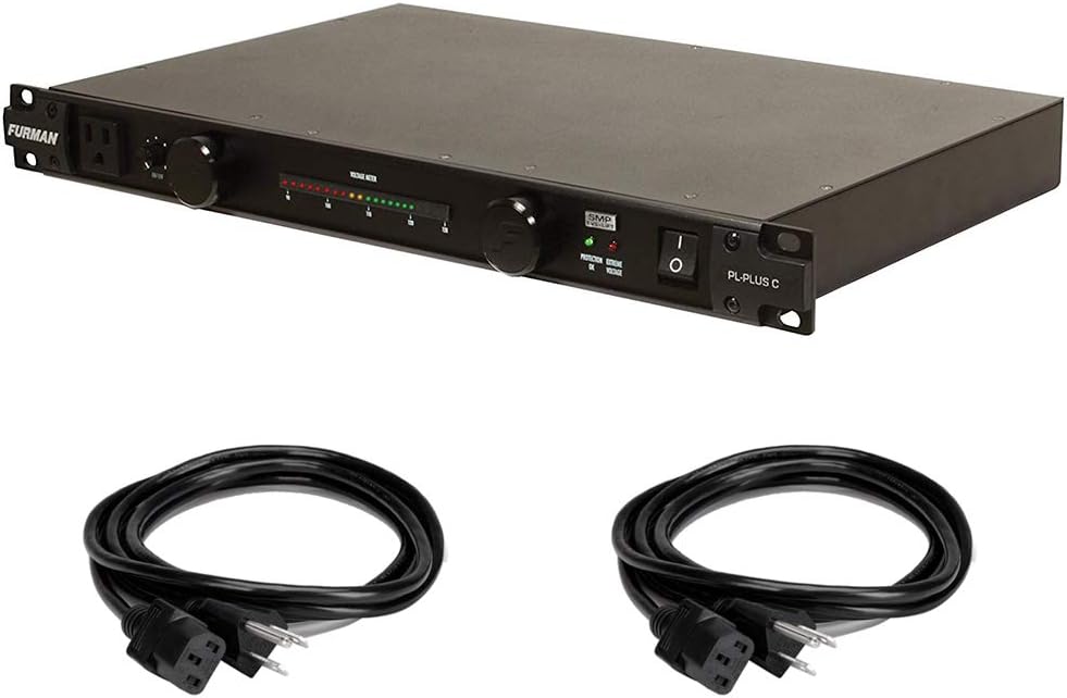 Furman PL-PLUS C Power Conditioner with (2) Extension Cable Bundle