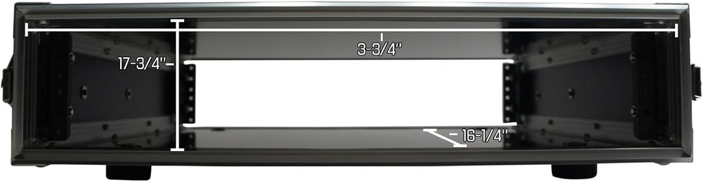 Harmony Audio Cases HC2UAD DJ Flight Amp 2U Rack Space Road Travel Amplifier Case