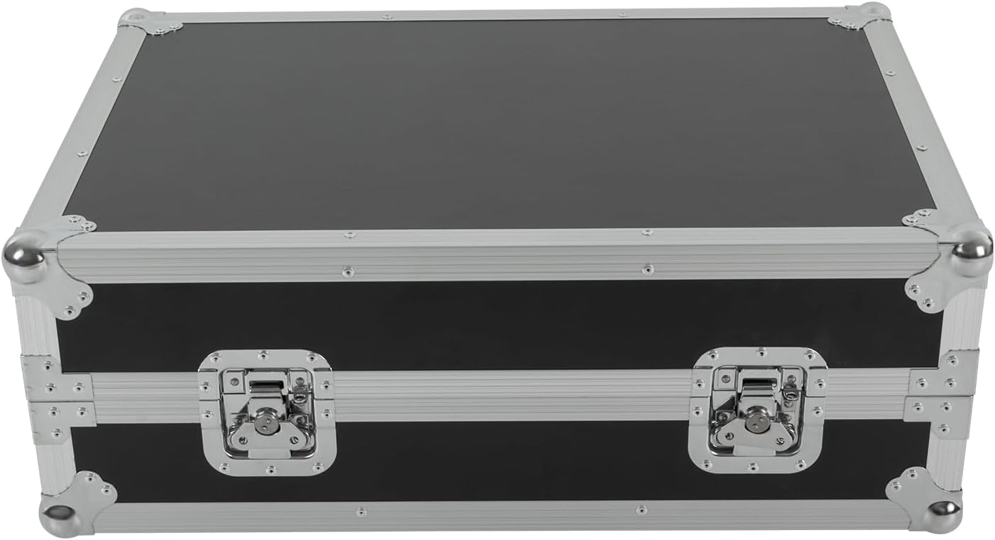 10U PA DJ Rack/Road ATA Case, Network & Stereo Rack with Slant Mixer Tops, 25'' Depth DJ Work Table Rolling Studio Equipment Cabinet, Amplifier Mixer Storage Stand for Pro Tour Grade, Live Sound