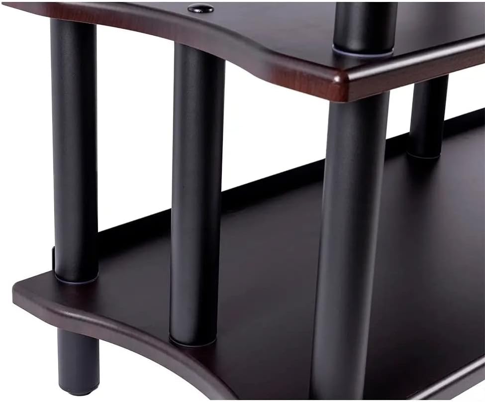 Monolith Heavy Duty Double-Wide XL 3-Tier AV Stand - 300 Lbs Weight Capacity Per Shelf, Organize and Display Your AV Components, Home Theater or Entertainment System, 60 Inches Wide, Espresso