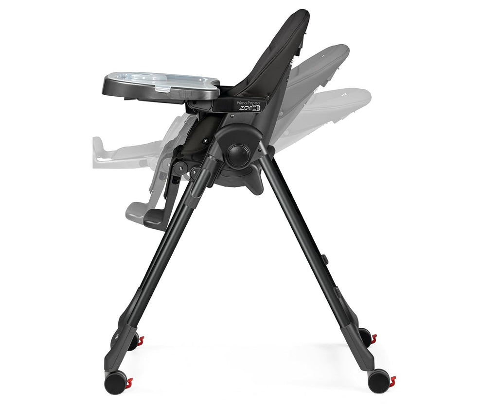 Peg Perego Prima Pappa Zero 3 - High Chair - for Children Newborn to 3 Years of Age - Made in Italy - True Black (Black)