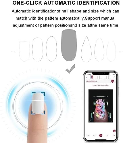3D Nail Art Printer, Automatic Portable Nail Painting Machine with WiFi/USB/Digital DIY for Kids & Studios, Green Color - Perfect for Creative Nail Designs and Artistry
