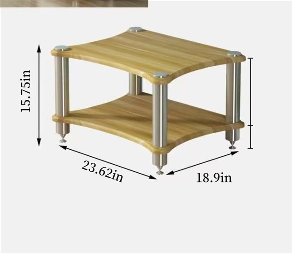 2/3/4 Tier Audio Rack, Open Air Design, Media Cabinet with Metal Frame, Audio Component Rack, Audio Rack Cabinet for Server and AV Equipment(Black,15.75 * 23.62in)