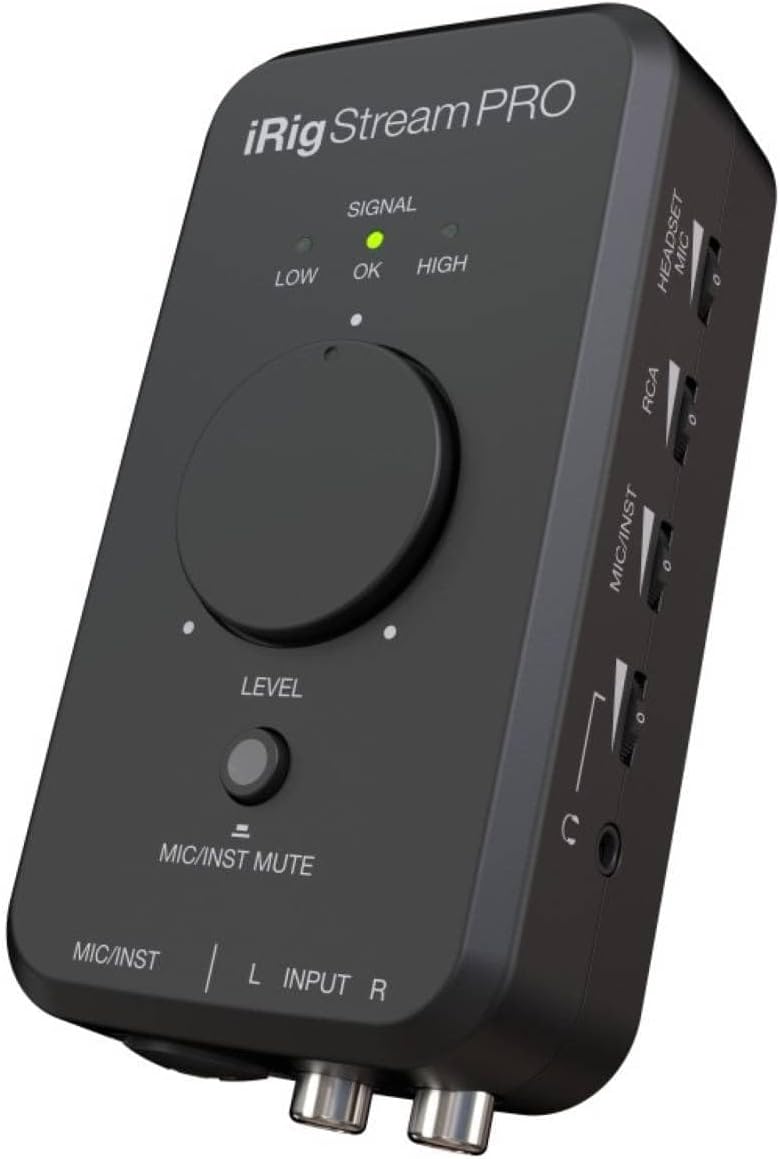 IK Multimedia iRig Stream Pro Streaming audio interface with in-line multi-input mixer, professional quality streaming, right in the palm of your hand.