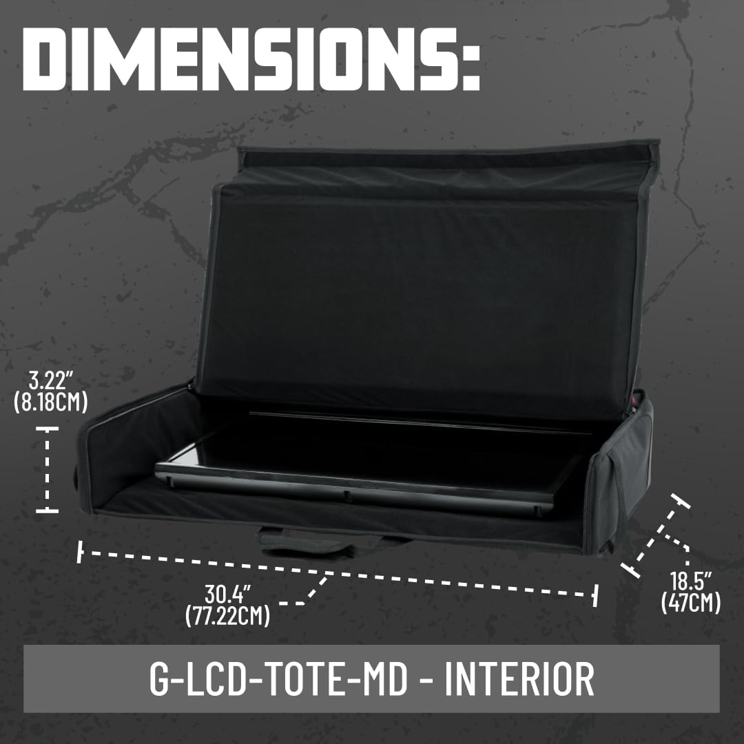 Gator Cases Padded Nylon Carry Tote Bag for Transporting LCD Screens, Monitors and TVs Between 27' - 32' (G-LCD-TOTE-MD)