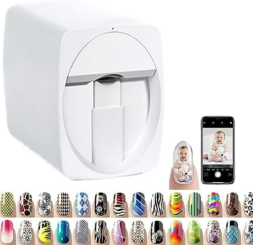 3D Automatic Nail Art Printer Machine, WiFi & USB Support, Portable Nail Painting for Kids & Studios, Easy DIY Nail Designs (Green)