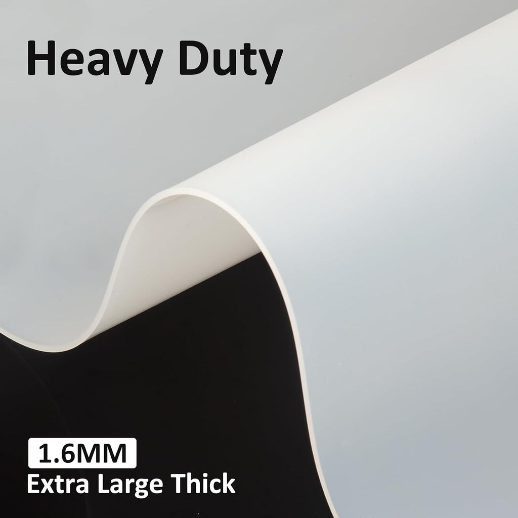 Extra Large Silicone Mat,Silicone Mats for Kitchen Counter Island Dinner Table Countertop Protector Heat Resistant Mat (120' x 48', Translucent)