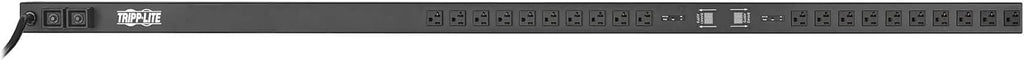 Tripp Lite 2.9kW Metered PDU 30A with Isobar Surge Protection, 3840 Joules, 120V, 24 Outlets Standard NEMA 5-15/20R, 10 ft. Power Cord (L5-30P), 0U Vertical Rackmount, 2-Year Warranty (PDUMV30-ISO)