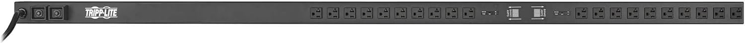 Tripp Lite 2.9kW Metered PDU 30A with Isobar Surge Protection, 3840 Joules, 120V, 24 Outlets Standard NEMA 5-15/20R, 10 ft. Power Cord (L5-30P), 0U Vertical Rackmount, 2-Year Warranty (PDUMV30-ISO)