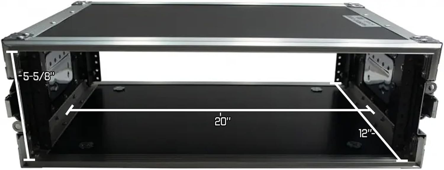 Harmony Audio Cases HC3UED Pro DJ Flight 3U FX Effect 16' Depth Road Vertical Case