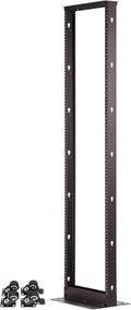 Aeons 45U 2 Post Open Frame Server Network Relay Rack for 19 Inch Networking Data & IT Devices A/V Equipment, Durable 2-Post Rack 45 U Aluminum Extrusion, Black