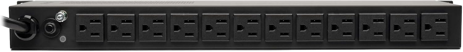 Tripp Lite Metered PDU, 15A, Isobar Surge Suppression, 3840J, 14 Outlets (5-15R), 120V, 5-15P, 15 ft. Cord, 1U Rack-Mount Power (PDUMH15-ISO)