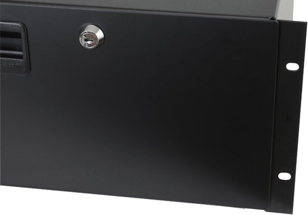Penn Elcom 3234LK 4 Space (4U) Steel Rack Drawer with Slam Latch & Keyed Lock, 15.25 Inch Deep