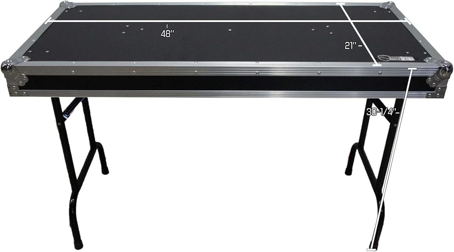 Harmony Audio HCTABLE48 Portable 48' Wide DJ Workstation Table 30' Height Fast Setup