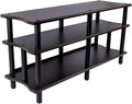 Monolith Heavy Duty Double-Wide XL 3-Tier AV Stand - 300 Lbs Weight Capacity Per Shelf, Organize and Display Your AV Components, Home Theater or Entertainment System, 60 Inches Wide, Espresso