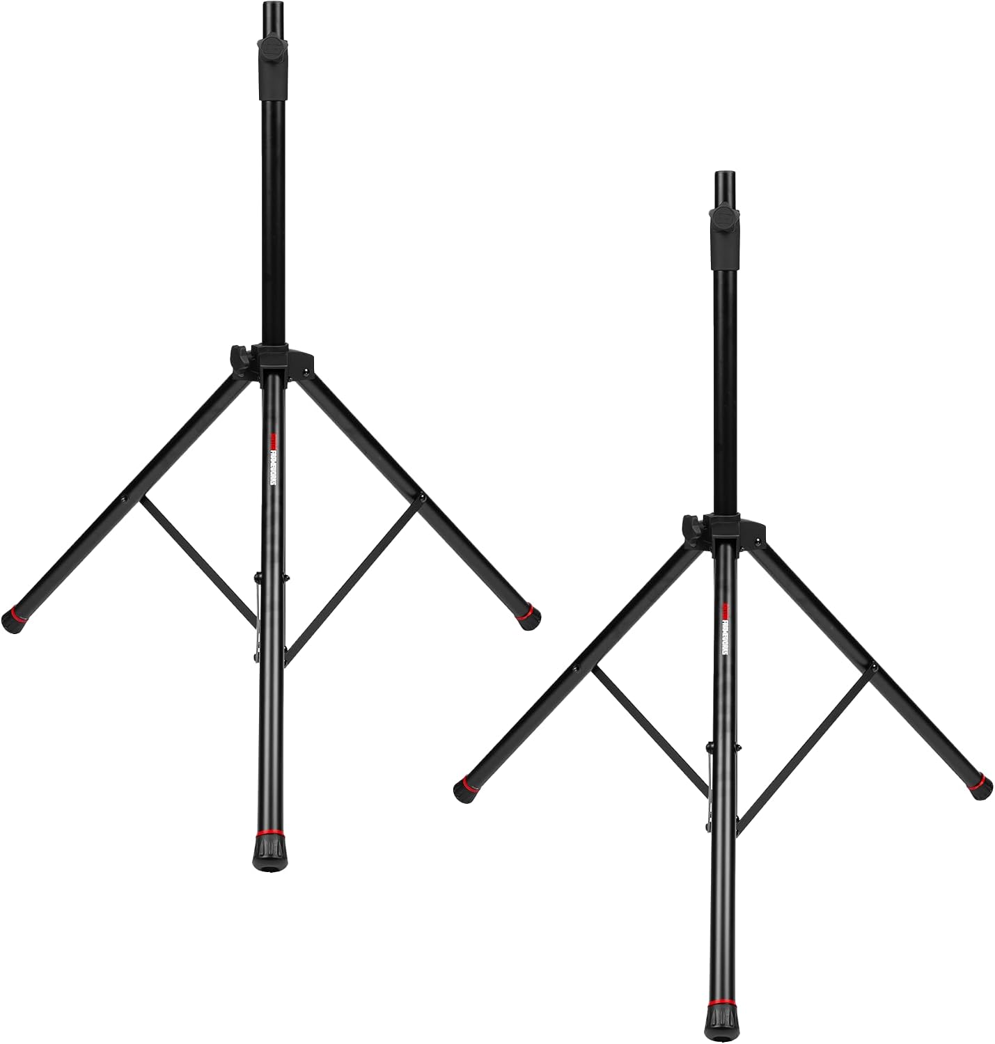 Gator Frameworks Deluxe Set with Self Rising Lift Assist Includes (2) Speaker Stands and Nylon Carry Bag, (GFW-SPK-3000SET)