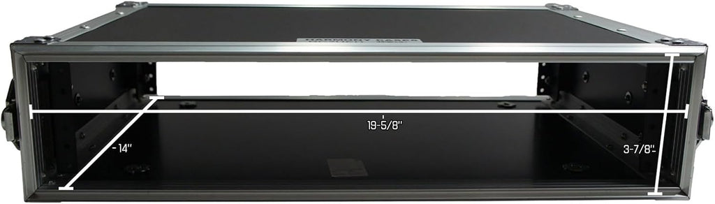 Harmony Audio Cases HC2UED Pro DJ Flight 2U FX Effect 16' Depth Road Vertical Case