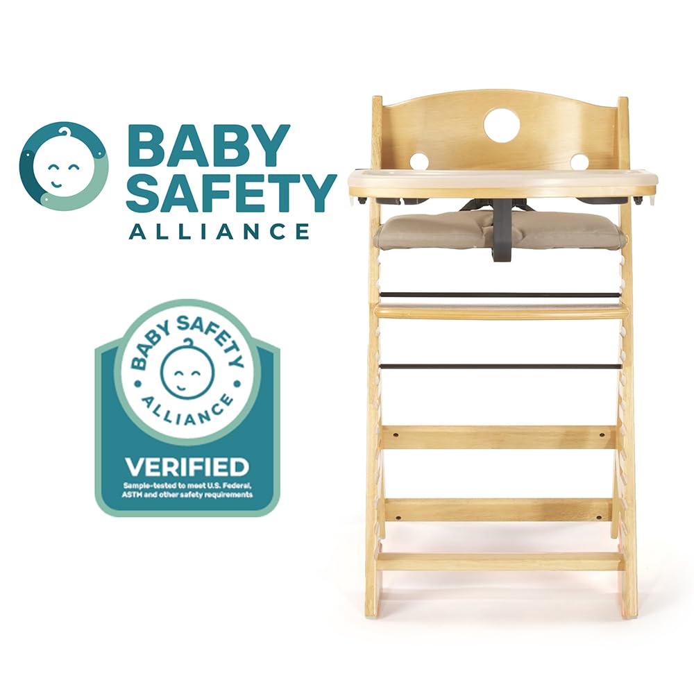 Keekaroo Height Right High Chair with Tray, Natural