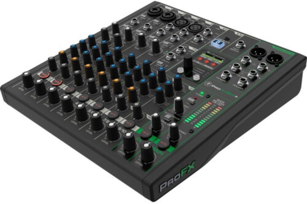 Mackie ProFX10v3+ 10-Channel Analog Mixer with Built-In FX, USB Recording, and Bluetooth Bundle with G-MIXERBAG-1515 Padded Nylon Mixer/Equipment Bag and Stereo Breakout Cable 10'
