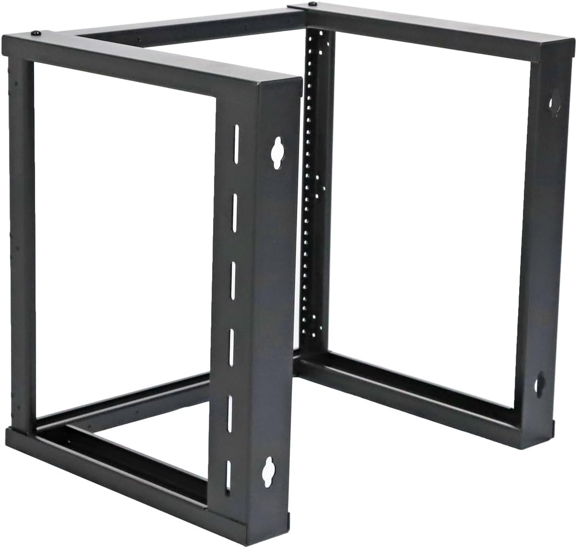 AEONS 9U Open Frame Wall Mount 19-Inch IT Network Server A/V Equipment Rack 16' Depth 12-24 Threaded 2-Post Mounting, Black