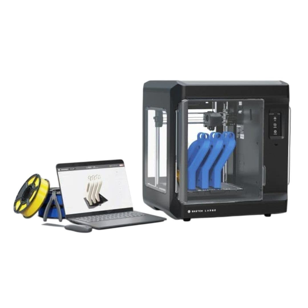 MakerBot Sketch 3D Printer with Fused Deposition Modelling Print Technology and Layer Resolution of 100 to 400 Microns (Black, Large)