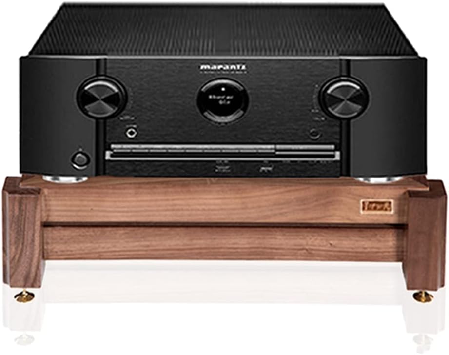 Wooden Speaker Stand Power Amplifier Cabinet Amplifier Rack Audio Shelf Audio Equipment Rack Amplifiers Effects Stands (Color : Brown, Size : 54x44x12cm)