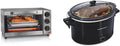 Hamilton Beach Sure-Crisp Toaster Oven Air Fryer Combo, Fits 9' Pizza, 4 Slice Capacity & Slow Cooker, Extra Large 10 Quart, Stay or Go Portable With Lid Lock, Dishwasher Safe