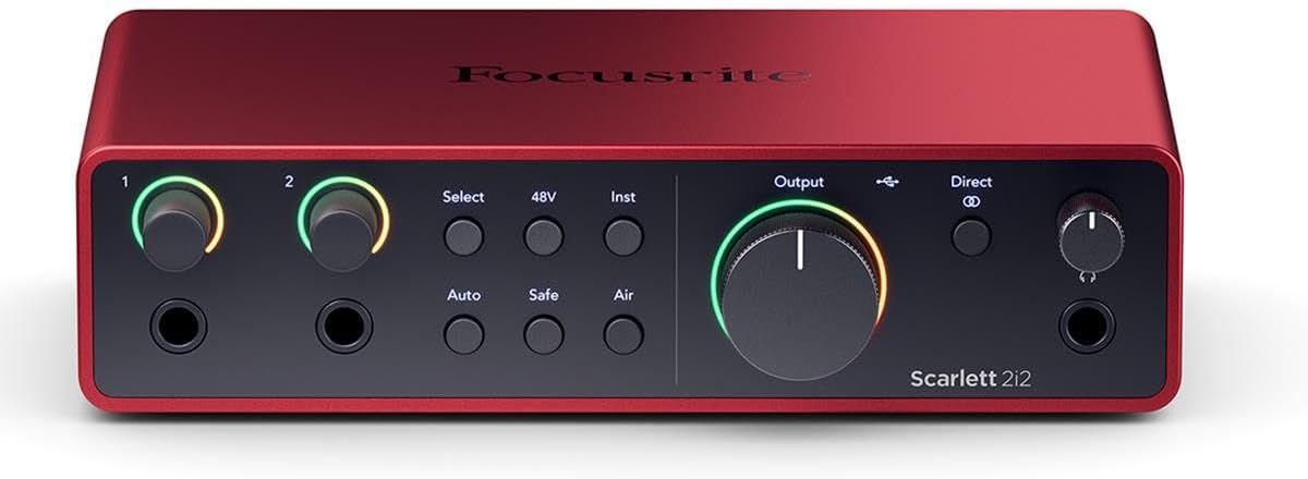 Scarlett 2i2 4th Gen, 2-in, 2-out USB Audio Interface with 2 XLR Cables