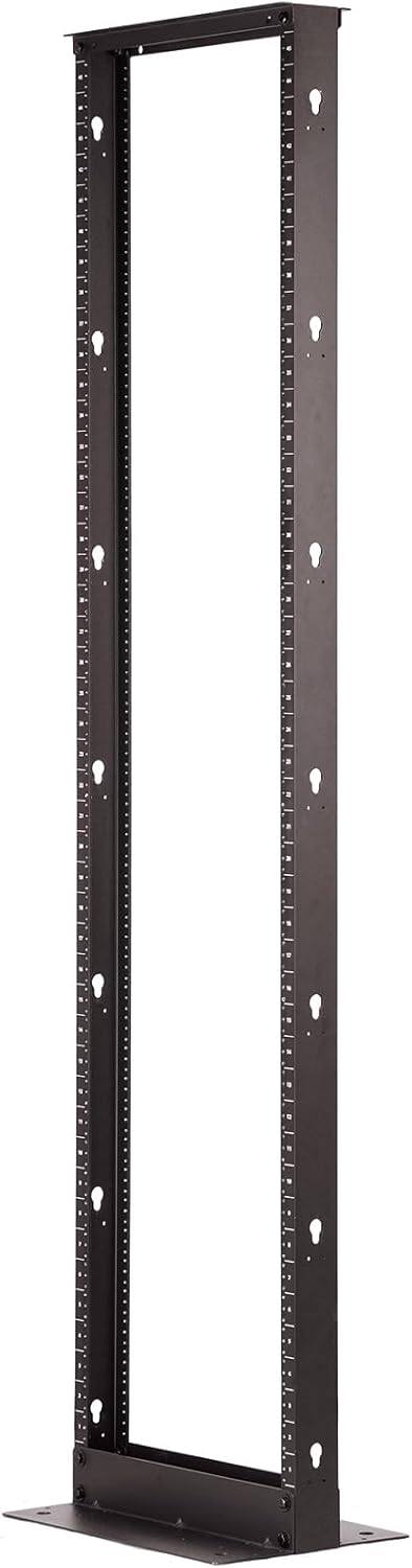 Aeons 45U 2 Post Open Frame Server Network Relay Rack for 19 Inch Networking Data & IT Devices A/V Equipment, Durable 2-Post Rack 45 U Aluminum Extrusion, Black