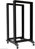 Open Rack 15U 4 Post Open Frame 19-Inch Data Network Desktop Server/Audio Rack (20U, 17' Deep)
