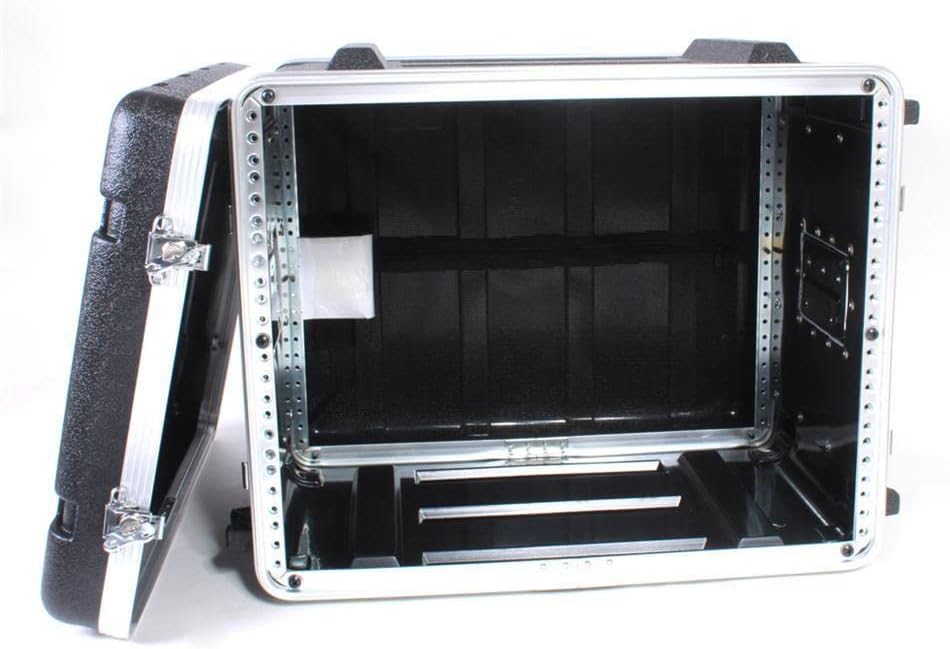 19' Rackmount Flight Case, 12' Depth, Stackable, ABS, Aluminum and Steel Construction (8U)
