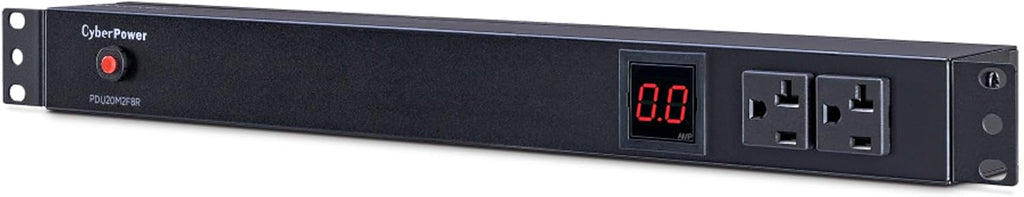 CyberPower PDU20M2F8R Metered PDU, 100-125V/20A (Derated to 16A), 10 Outlets, 1U Rackmount, 15 Foot Power Cord