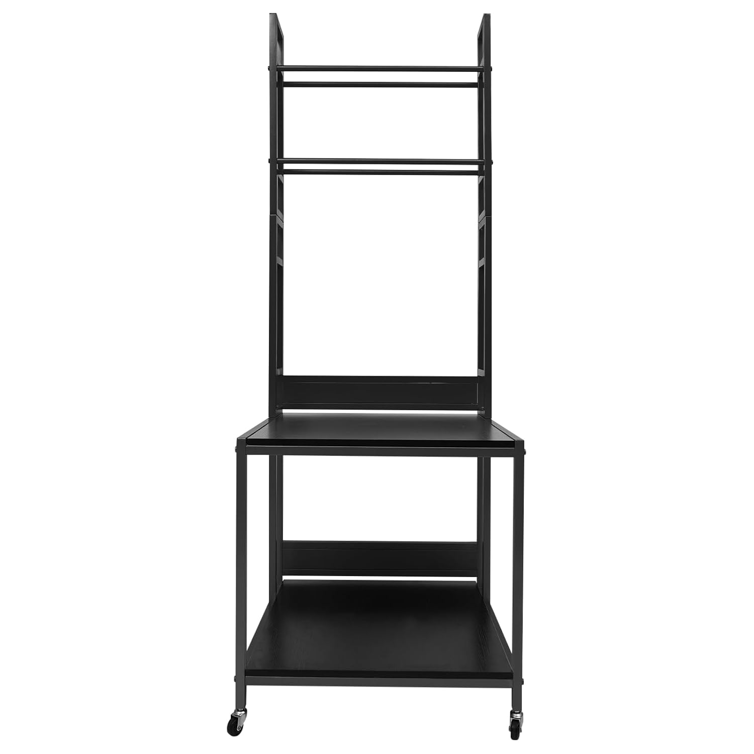 3D Printer Stand and Filament Storage, Heavy Duty 3D Printer Table on Wheels, Sturdy 3D Printer Filament Storage Rack, Large Shelf 3D Printer Stand Cart Desk for Workshop Studio Office(Black)