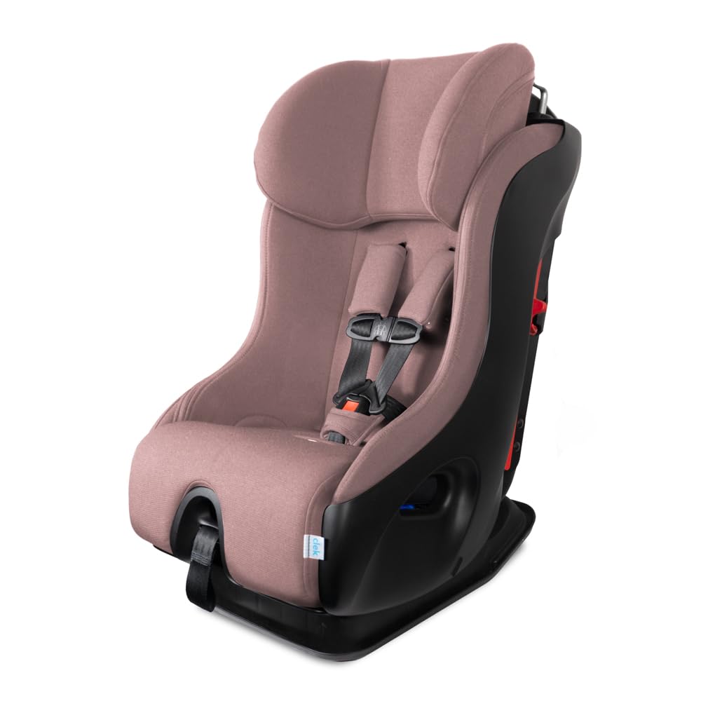 Clek Fllo Convertible Car Seat - Compact Design for 3-Across Seating, Extended Rear-Facing with Anti-Rebound Bar and Flame Retardant-Free (Vintage Ziip)