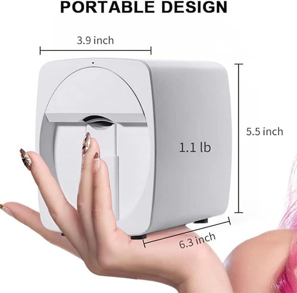 Intelligent 3D Nail Painting Machine Portable Digital Mobile Art Printer Support WiFi/DIY Professional Equipment for Beauty & Personal Care Girls' Home Nails