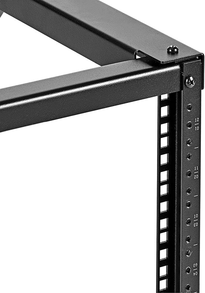 NavePoint 15U Open Frame Wall Mount Server Rack for 19' Networking IT Equipment & A/V Gear, 24.81' Depth, 330 lbs Weight Capacity, 12-24 Threaded