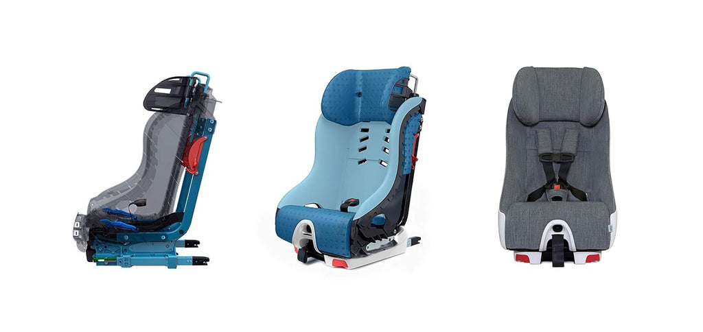 Clek Foonf Convertible Car Seat with Rigid LATCH, Crumple Zone safety system, Adjustable Headrest, Reclining Design, Anti-Rebound Bar & Flame Retardant-Free (Railroad Ziip)