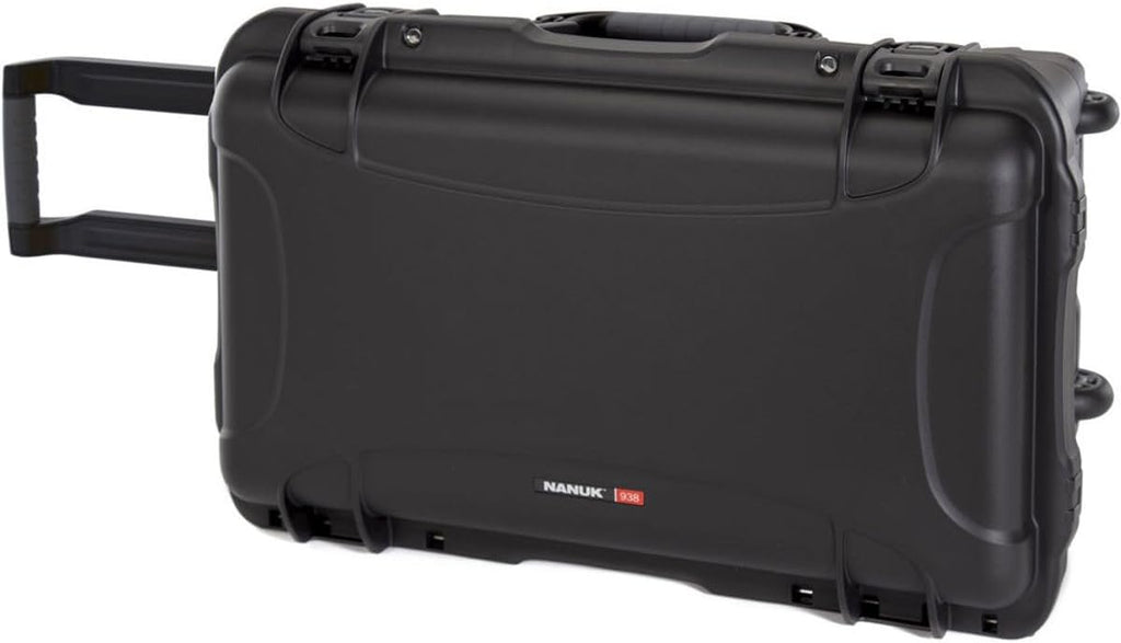 NANUK 938 Waterproof Hard Case with Wheels and Foam Insert - Black