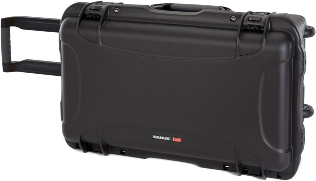 NANUK 938 Waterproof Hard Case with Wheels and Foam Insert - Black