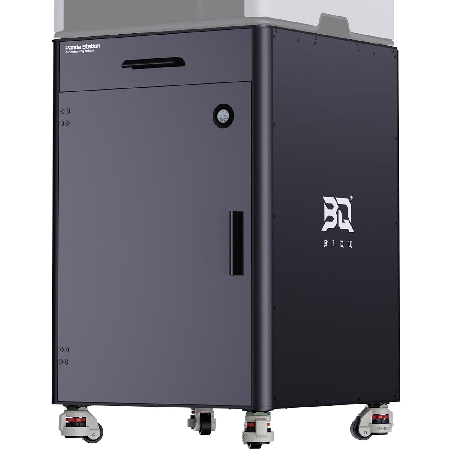 BIQU Panda Station 3D Printer Working Stand Cabinet with Filament/AMS/Tools Storage for Bambu-Lab Printers, Movable and Lockable Workstation for 3D Printing Farms Workshop, Space Saving