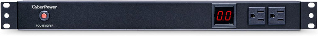 CyberPower PDU15M2F8R Metered PDU, 100-125V/15A (Derated to 12A), 10 Outlets, 1U Rackmount, 15 Foot Power Cord