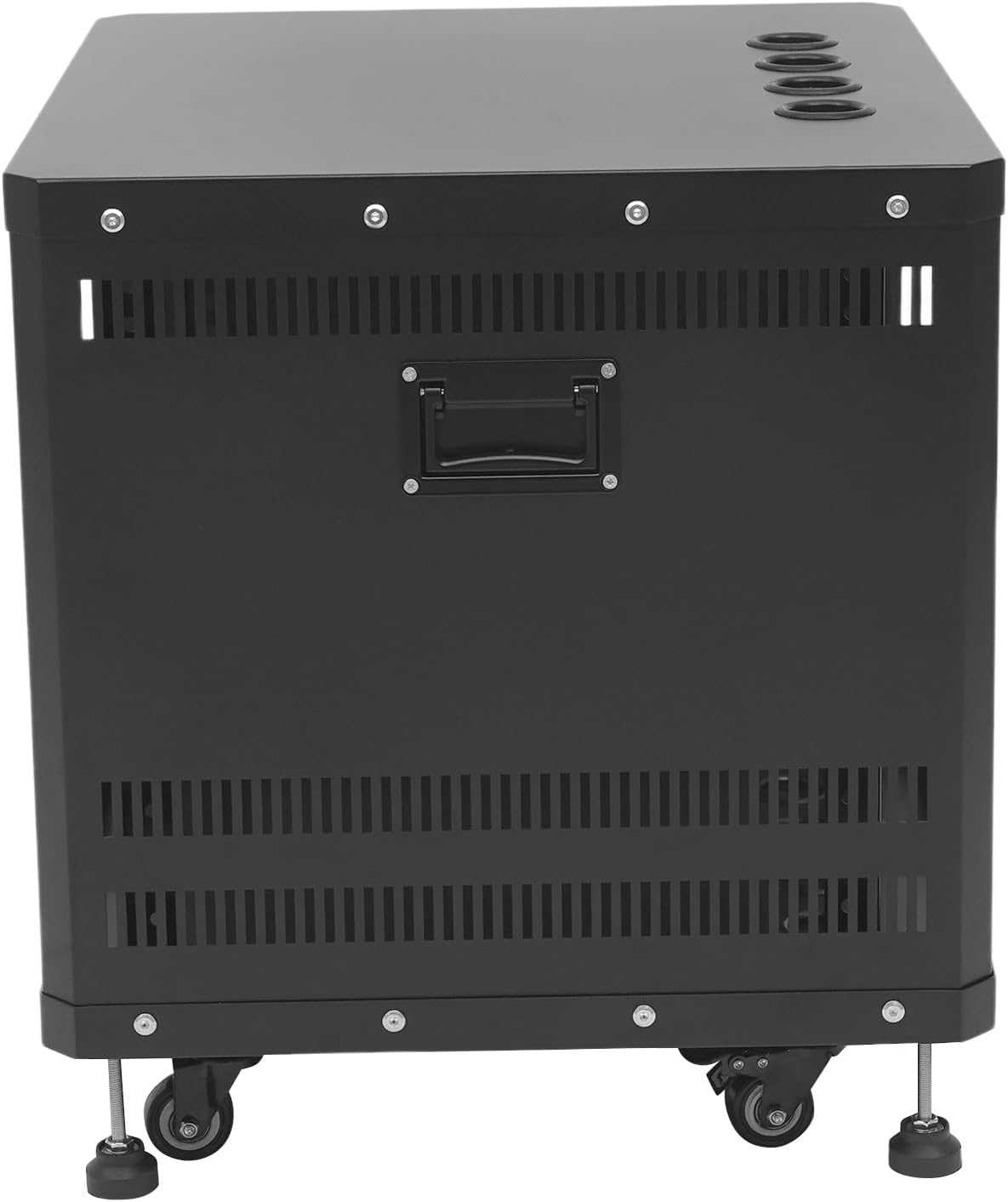 9U Stereo & Studio Rack with Wheels Rolling Network Cabinet Open Frame Audio Component Rack Cabinet Recording Studio Racks with Lifting Handle for Video Music Recording & IT Equipment-Black
