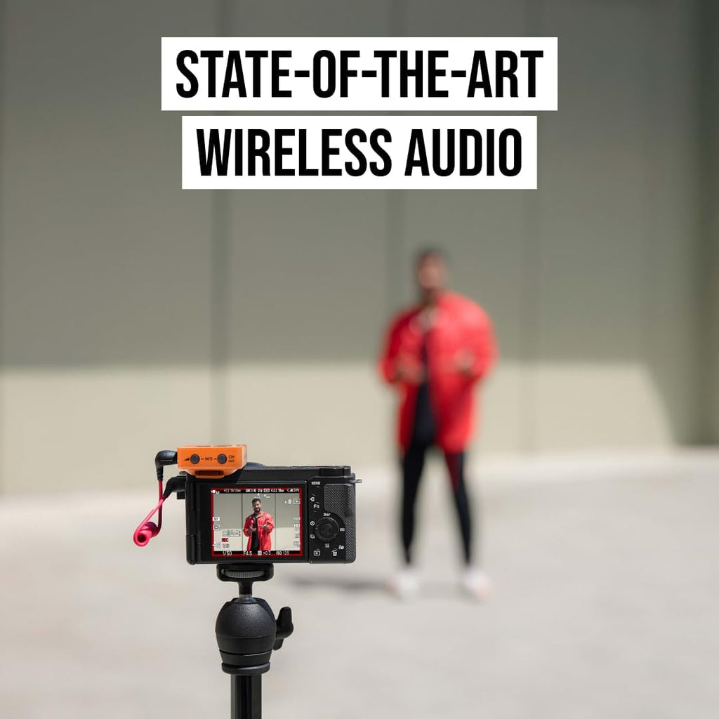 RØDE Wireless GO (Gen 3) – Compact Wireless Mic – Pristine Audio, 32-bit Float Recording, Automatic Level Control, for Phones, Cameras and Computers (Orange)
