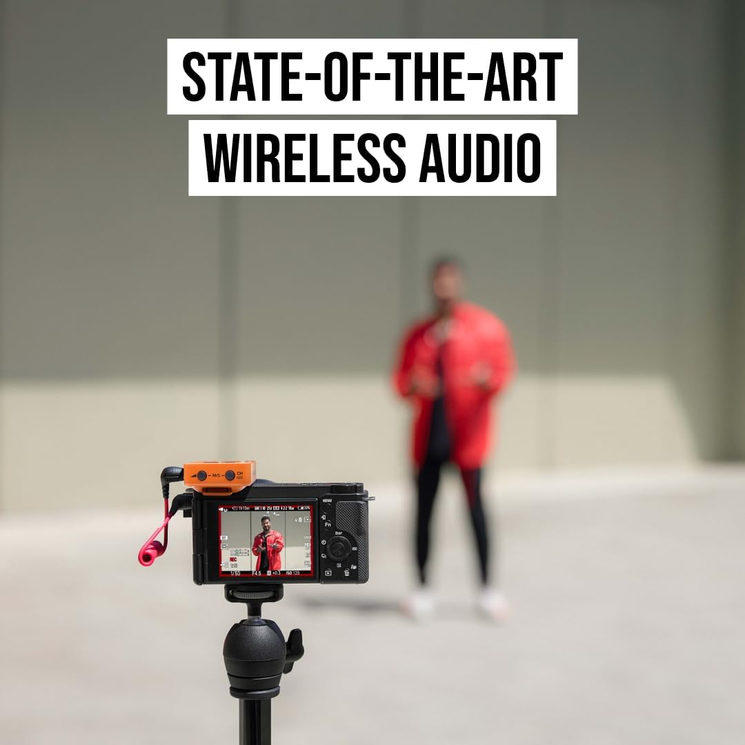 RØDE Wireless GO (Gen 3) – Compact Wireless Mic – Pristine Audio, 32-bit Float Recording, Automatic Level Control, for Phones, Cameras and Computers (Orange)