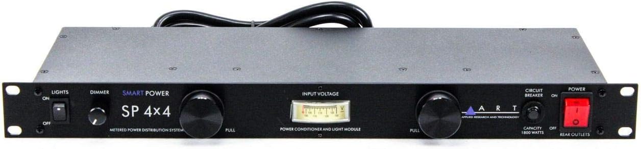 ART SP 4x4 Rackmount 8 Outlet Power Conditioner and Surge Protector - with Linear Voltmeter and Dual Lights
